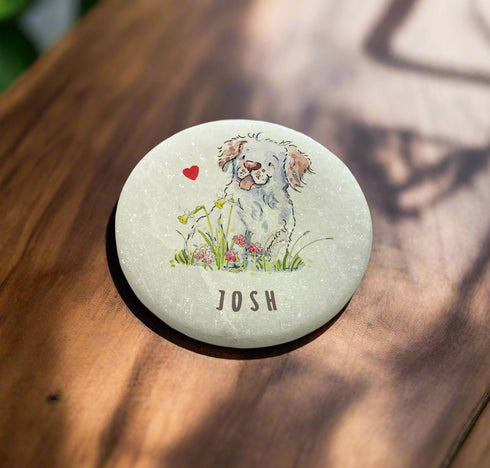 Clumber Spaniel Marble Memorial
